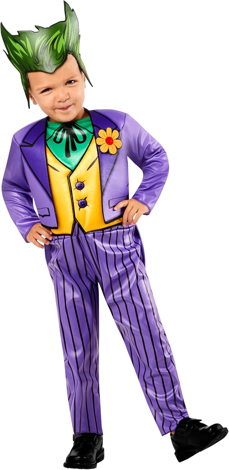Rubies DC Comics Villains: The Joker Costume for Toddlers, Boy's 4T