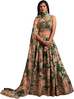 Ready to Wear Indian Outfit Lehenga Choli, Dupatta with Stitched Blouse for Women, Bridesmaid, Party, Festival Wear