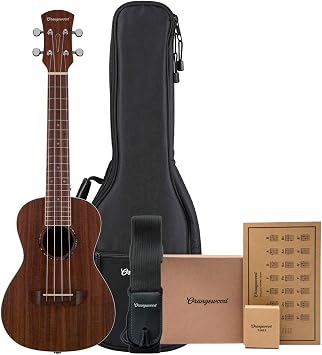Orangewood Harper Tenor Acacia with Aquila Strings, Premium Padded Gig Bag, and Accessory Kit featuring a Strap, Tuner, and Chord Chart Included
