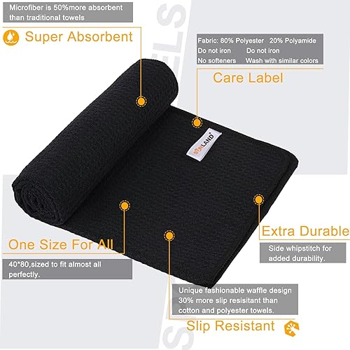 Miniatura 3 de SUNLAND Toallas deportivas de microfibra para entrenamiento, secado rápido, toallas de sudor para hombres y mujeres, toalla ligera multiusos para