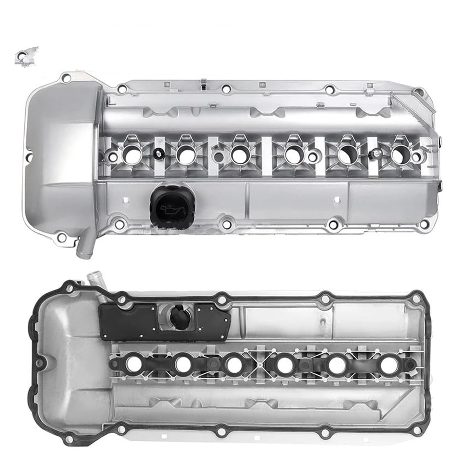 Guarnizione Coperchio Punterie 11127512839 Coperchio Valvola A Bilanciere Motore In Alluminio Con Guarnizioni Bulloni Per BMW E46 E39 E60 E83 E53 X3 X5 Z4 325i 330i 525i 2002-2006