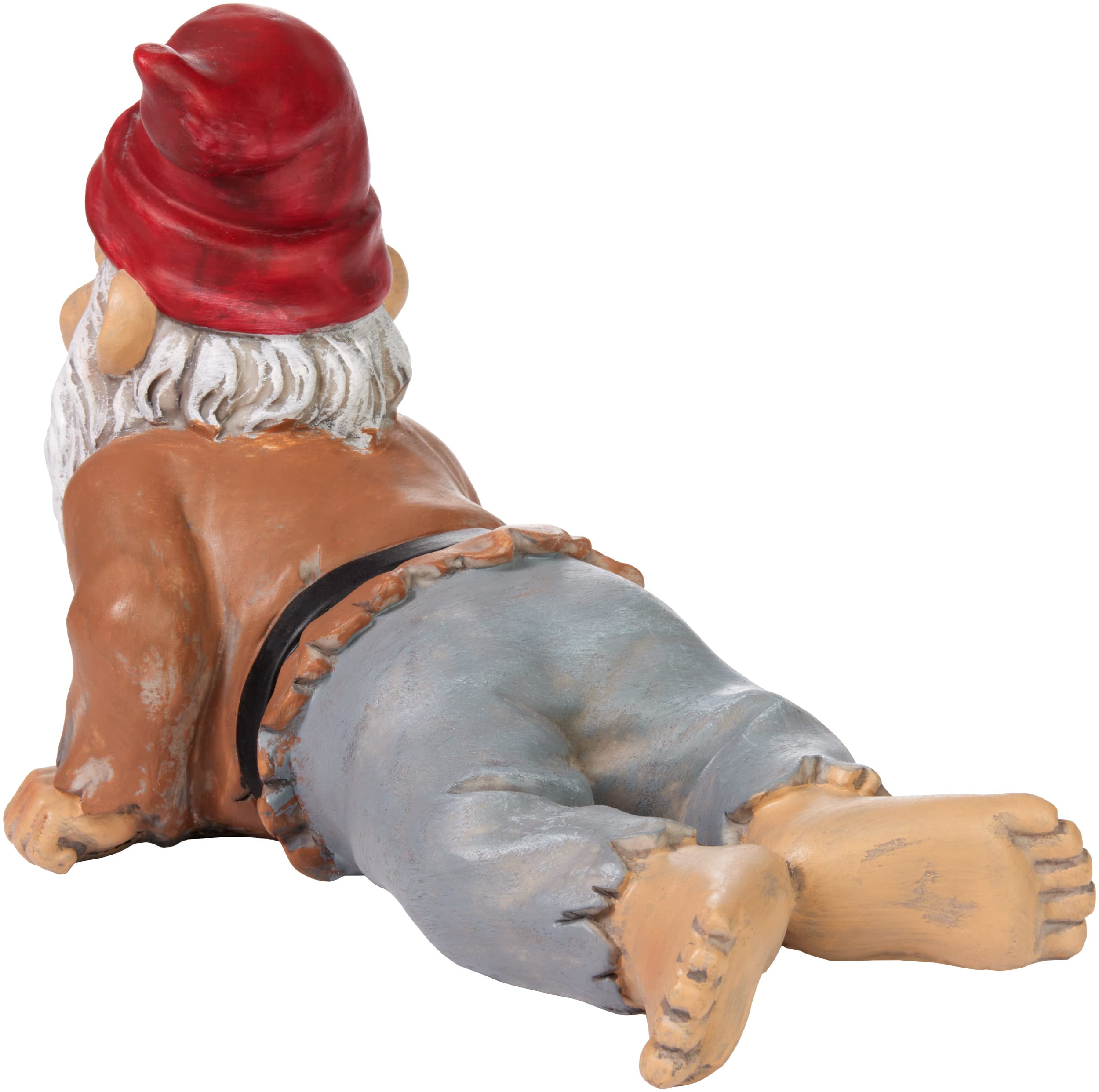 BRUBAKER Gartenzwerge Set Zombie - Grusel Zwerge stehend und liegend - Halloween Gartenfigur Lustig - Dekoration Wetterfest für Garten Campingplatz - Horror Gartendeko für außen