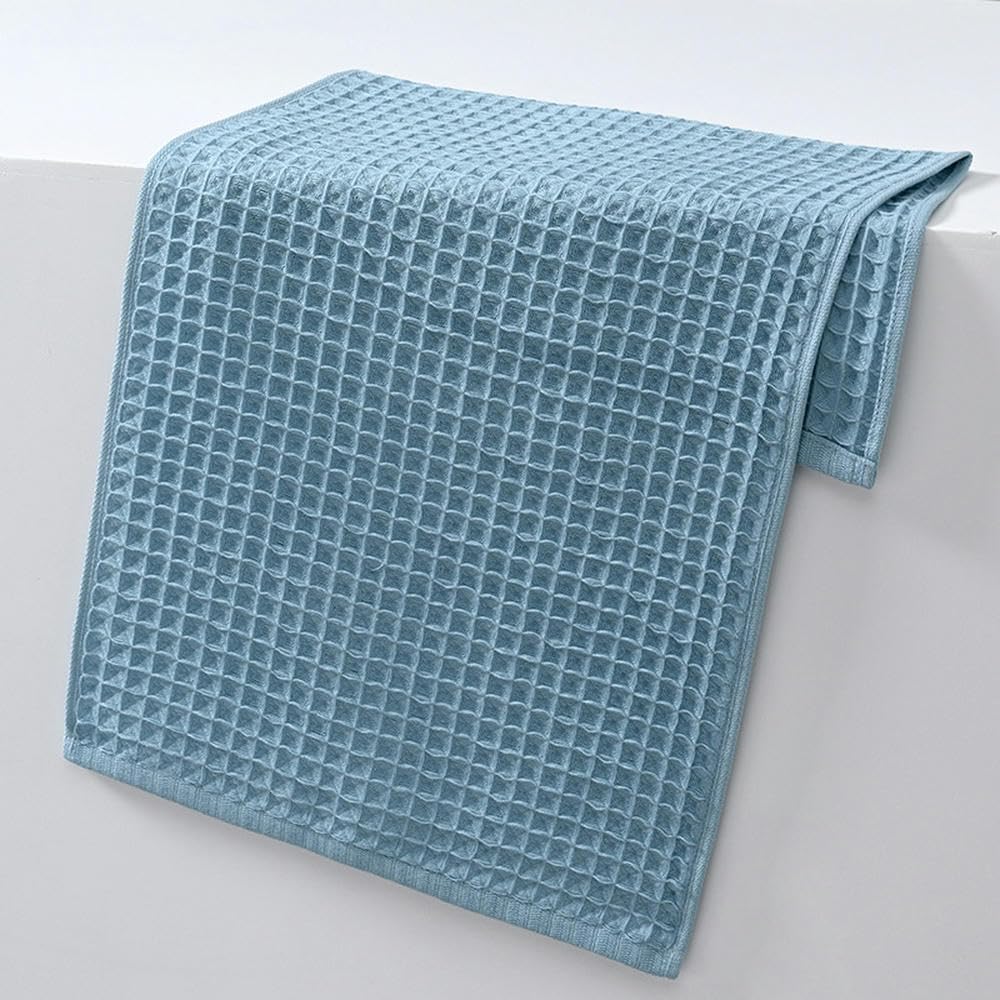Serviettes coton gaufré visage bleu foncé de qualité supérieure en lot