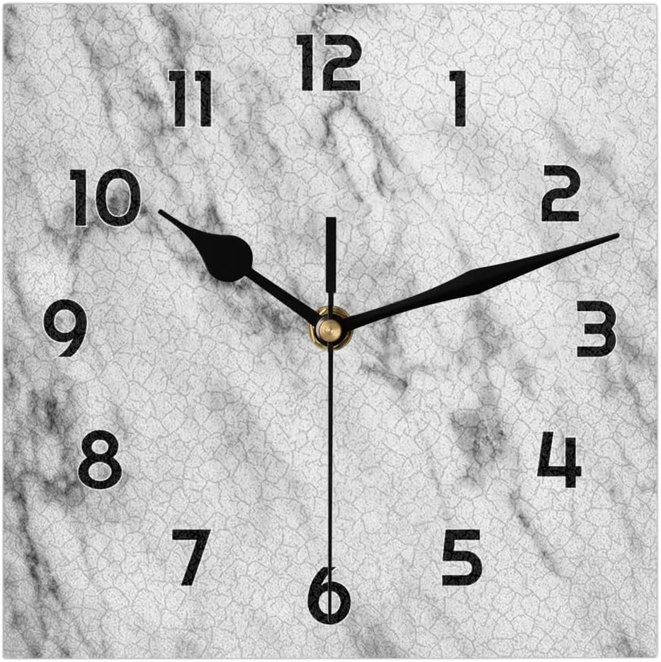 Mularoka Vintage Marbles Wall Clock 8 Inch Silent Non