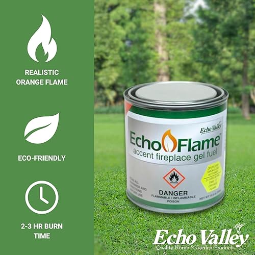 Miniatura 6 de Echo Valley EchoFlame - Combustible de gel para chimeneas interiores y exteriores (paquete de 12)