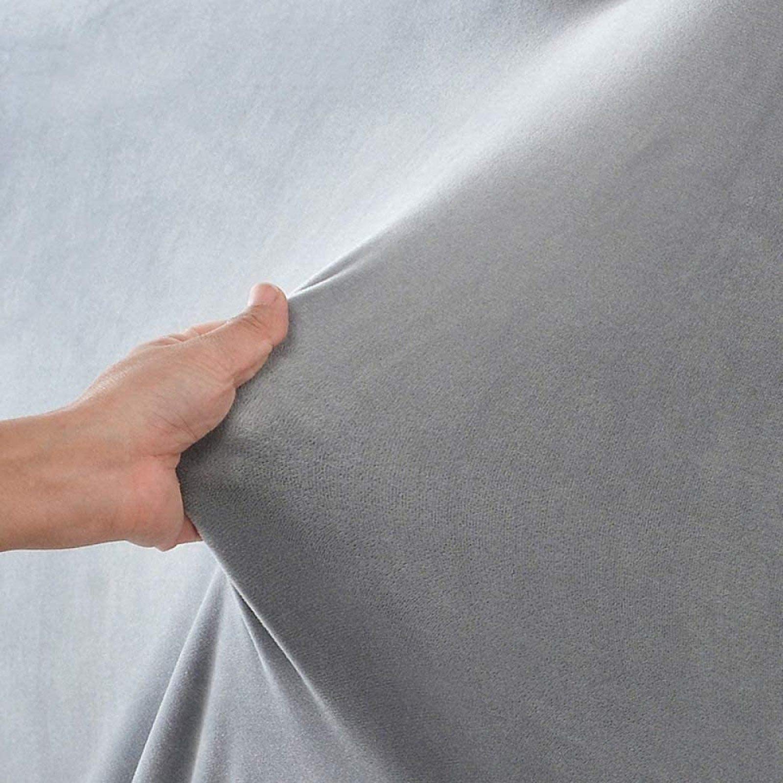 Jasnoszary różowy pokrowiec na zagłówek na łóżko pojedyncze/king-size, 120/150/180 cm, rozciągliwy ochronny, pyłoszczelny pokrowiec na meble, pasuje do drewnianych zagłówków 220–235 cm