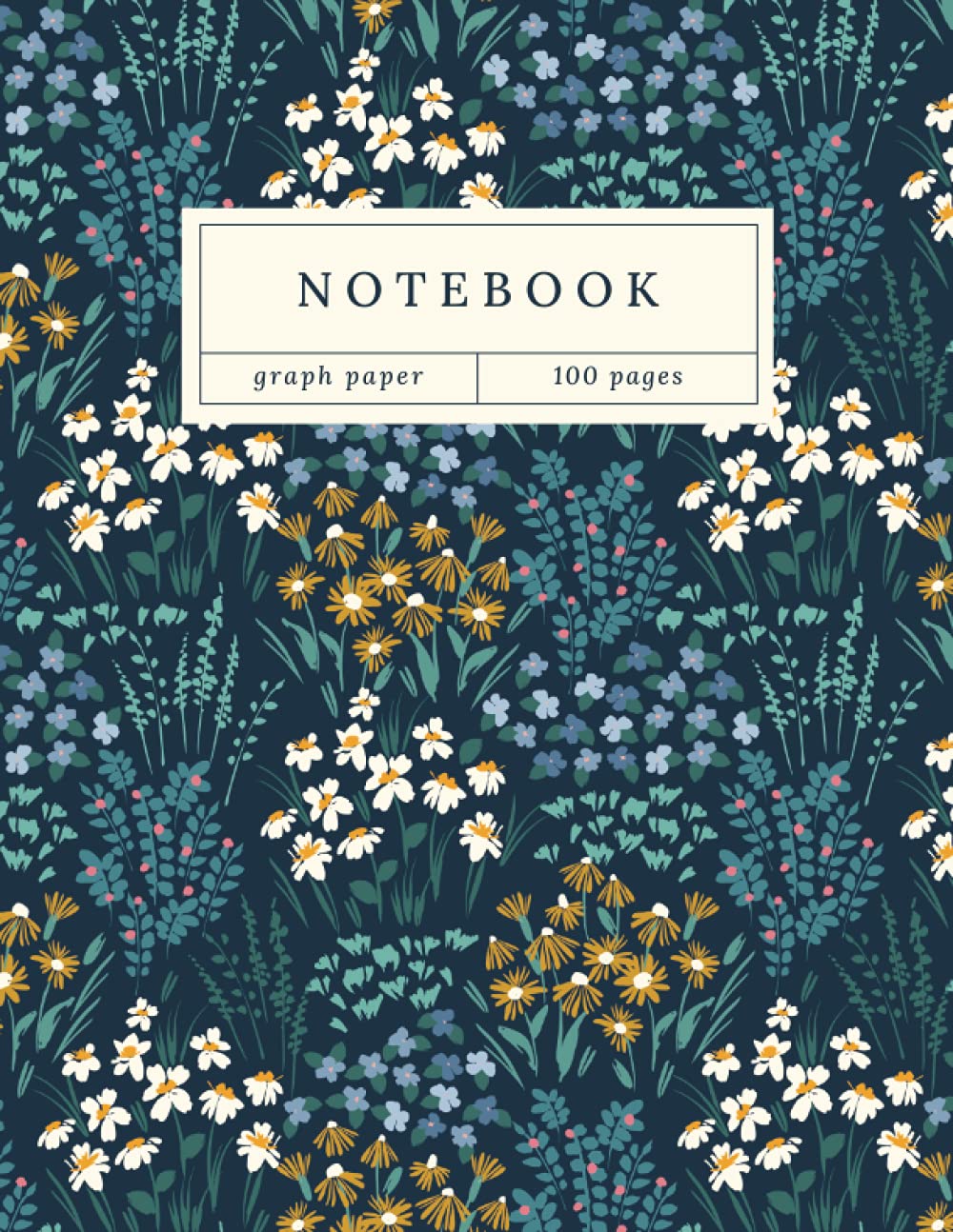 Notebook 4x4 Quad Ruled Graph Paper Notebook 8.5x11 Inches. Grid Notebook for Embroidery Crochet Quilting Patterns Planning