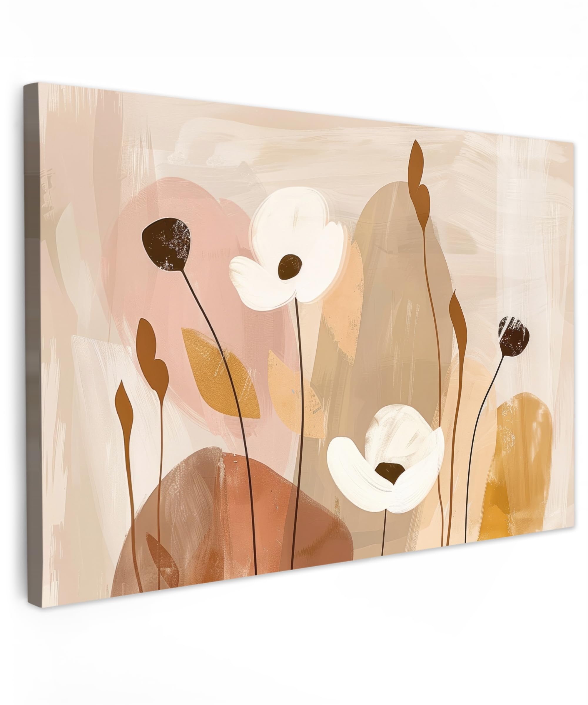 MuchoWow© Canvas Wall Art Work 24"x16" / 60x40 cm Room Decor Painting Wallfillers Picture Decoration Prints Flowers - Abstract - Art