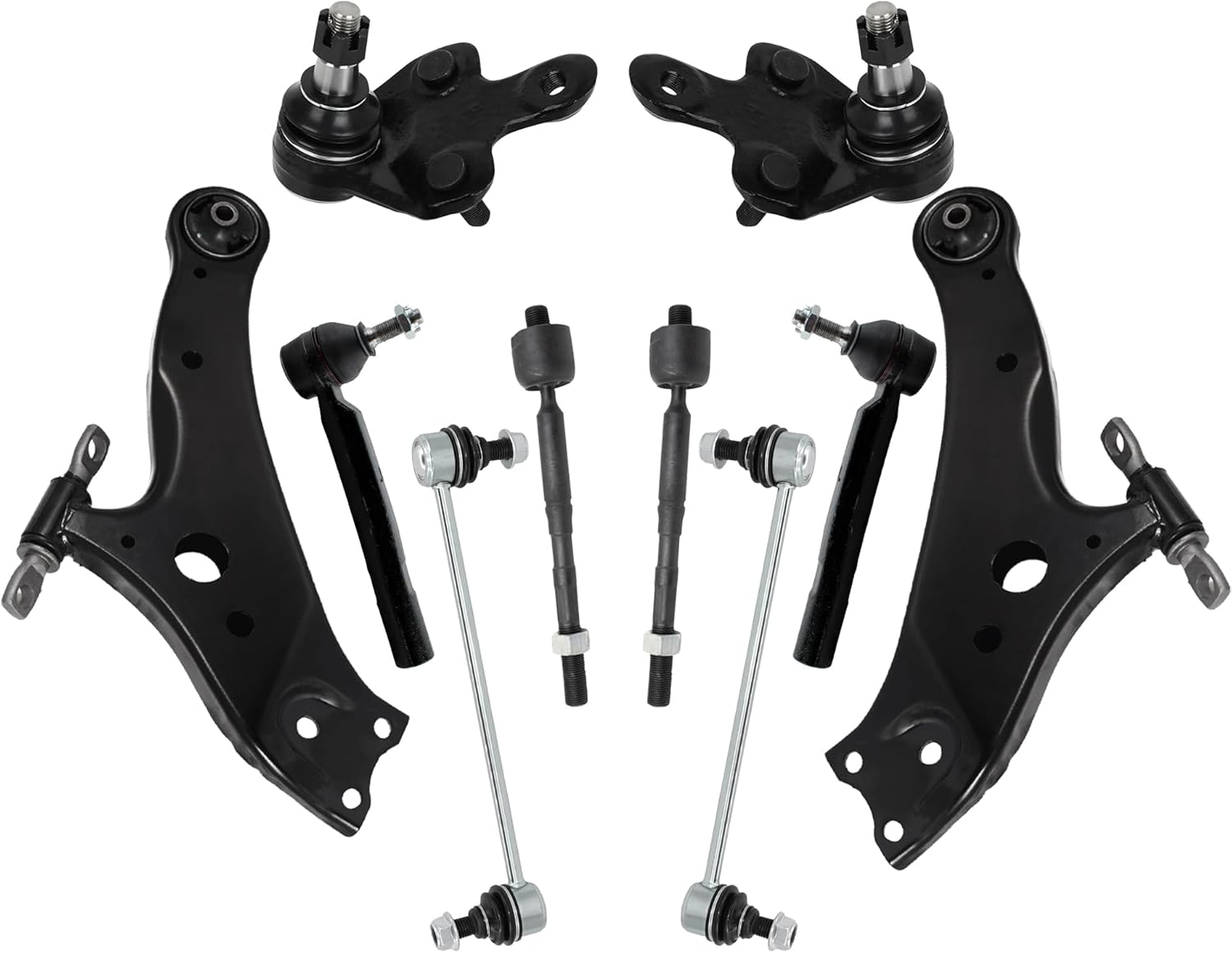 front lower control arms compatible with 2014-2016 toyota highlander?2009-2015 toyota venza?2010-2015 lexus rx350 rx450h with ball joints tie rods sway bar links suspension kit