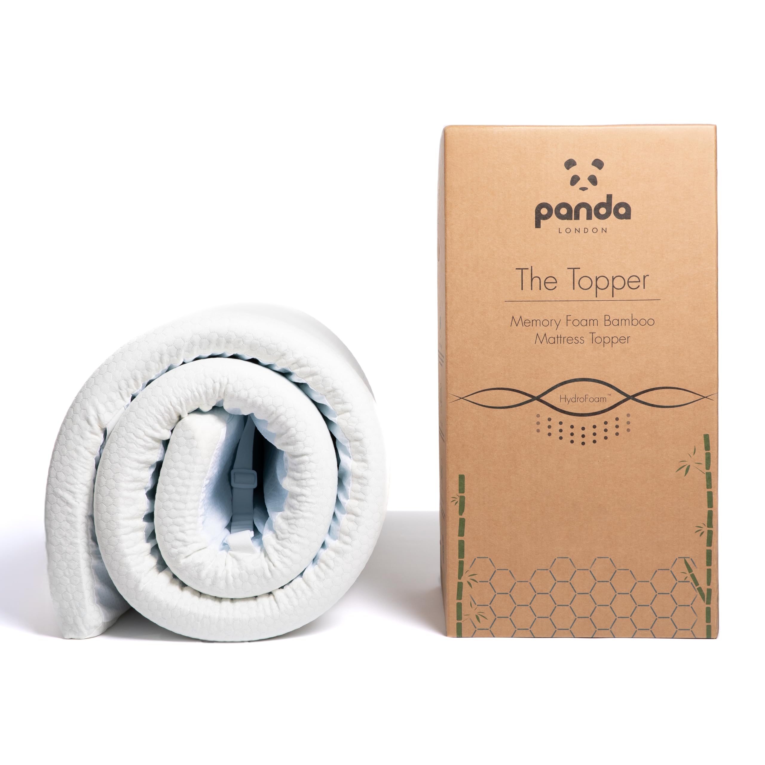 Panda Mattress Topper (EU Double, Bamboo Topper + Spare Cover)