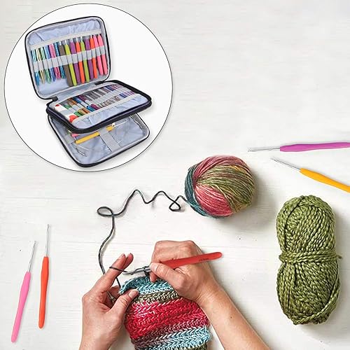 Vista 21 de Teamoy - Organizador para agujas de tejer intercambiables, circulares, agujas de ganchillo (croché) y accesorios de tejido - Tenga todo en un lugar