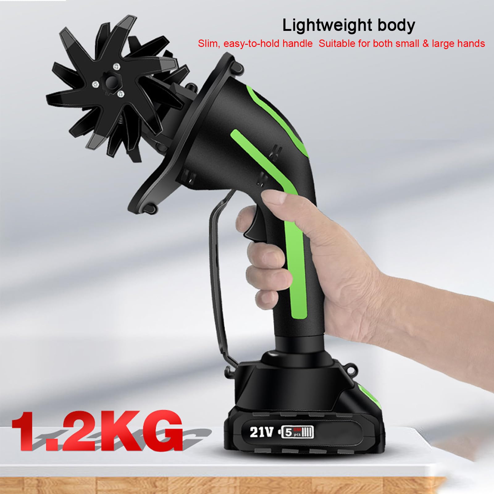 Ręczna Akumulatorowa Glebogryzarka, Mini Glebogryzarka Ogrodowa Z 2 Akumulatorami I Drążkiem Przedłużającym, Szerokość I Głębokość Pracy 10 Cm, Elektryczna, Narzędzie Do Pielenia