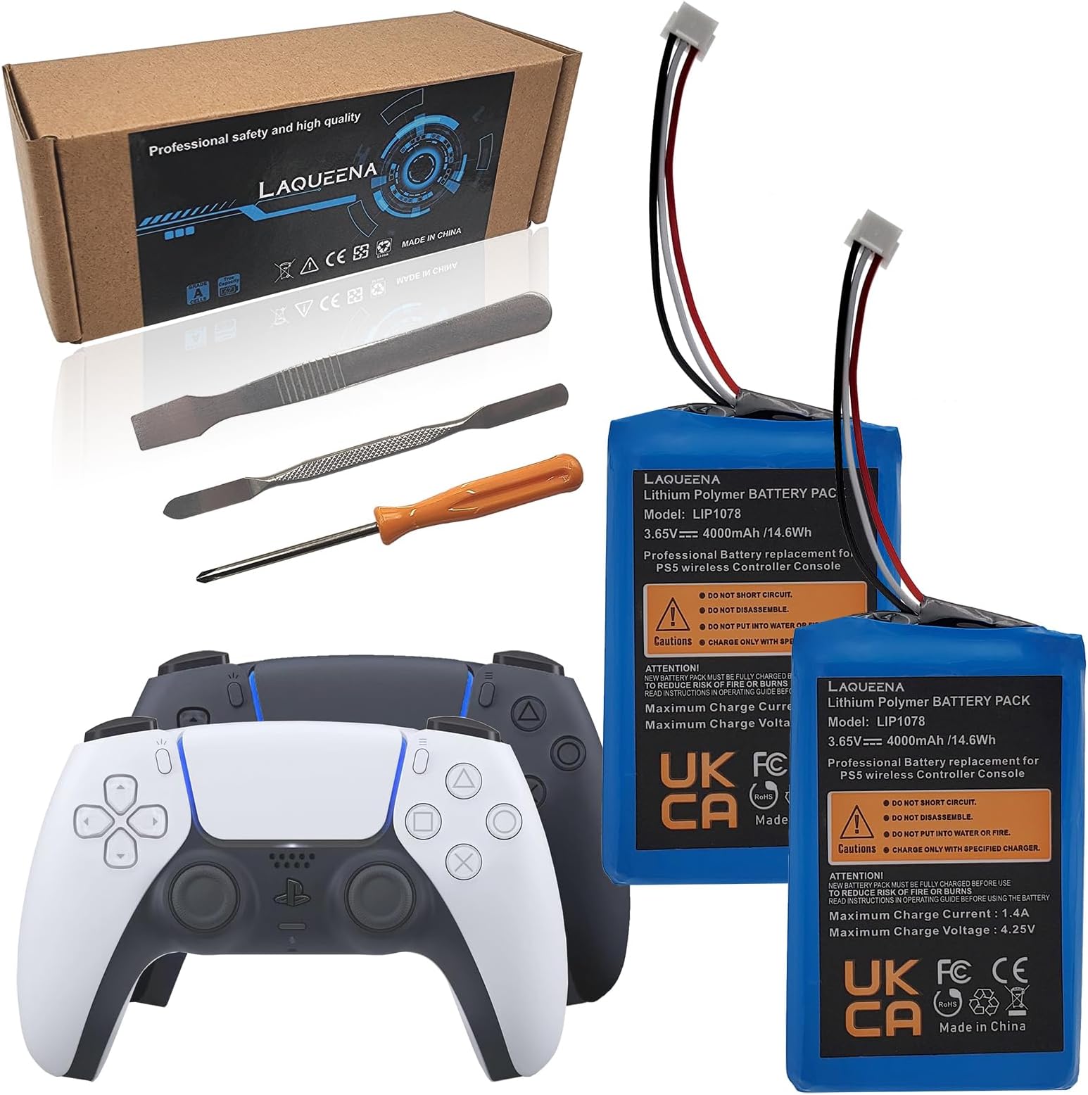 Manette Ps5 Hisewen PS5 Controller Battery, 2650mAh LIP1708 Replacement Battery For Sony Playstation 5 PS5 DualSense CFI-ZCT1W Wireless Controller Playstation 4 Controllers