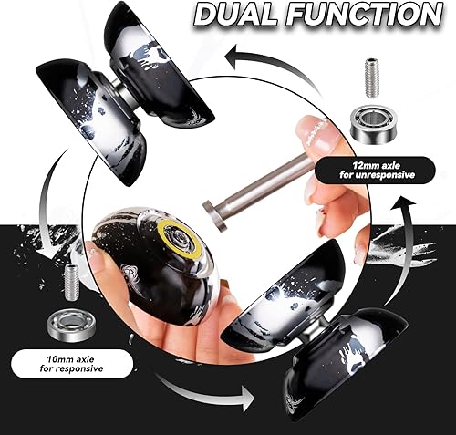 Miniatura 4 de MAGICYOYO Paquete de 3 Yoyos de doble propósito - N11 Yoyo sensible y no responde con rodamiento para herramientas avanzadas + rodamientos + 3