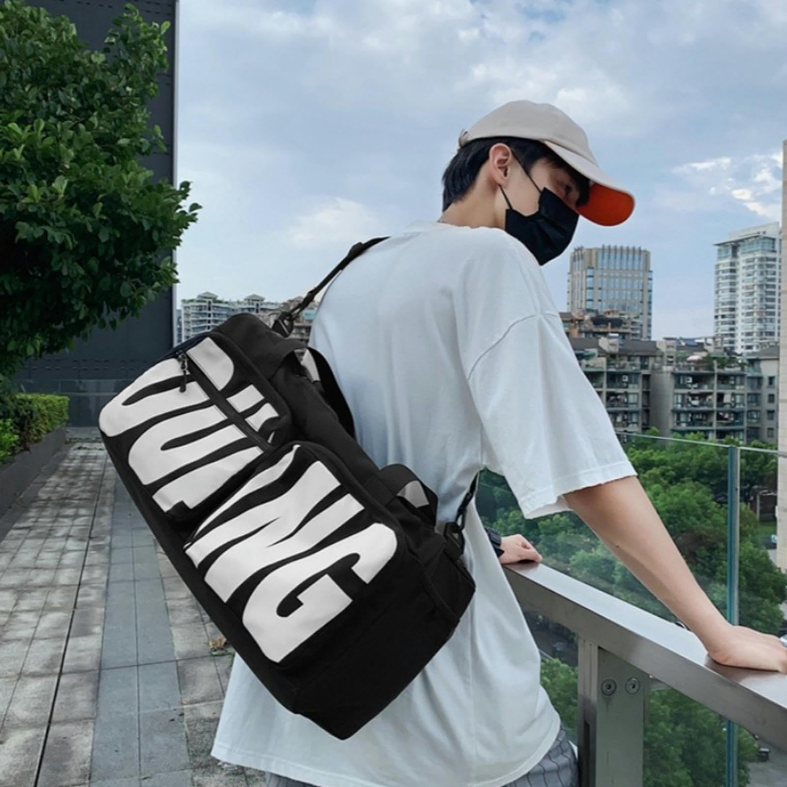 Reisetasche Leichte Kapazität Leichter Geschäftsreisetasche Für Männer Und Frauen Mit Unabhängiger Schuhfach Sporttasche-braun