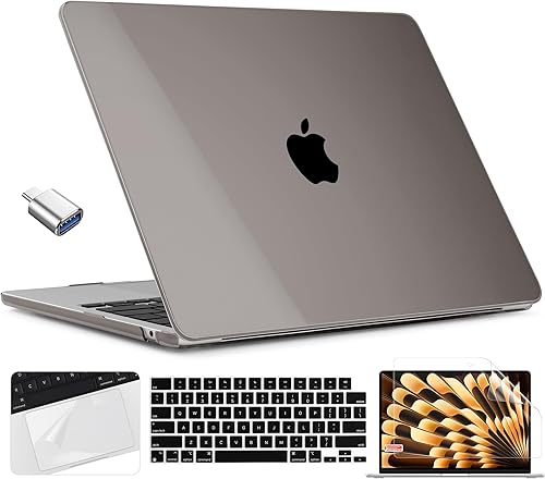 Miniatura 37 de TWOLSKOO Compatible con funda para MacBook Air M4 de 15 pulgadas versión 2025-2023 M4 A3241 M3 A3114 M2 A2941, carcasa rígida de plástico