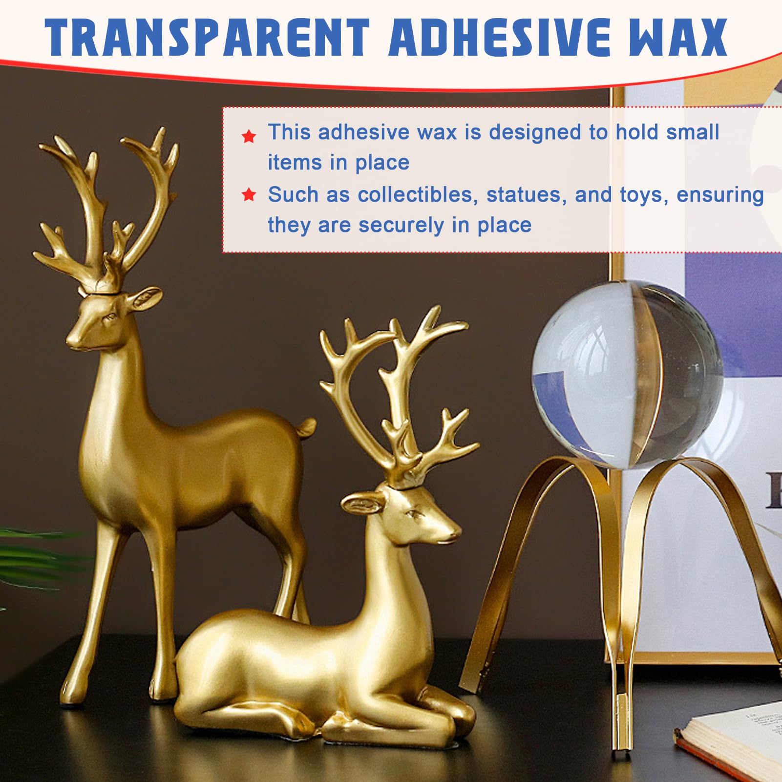 Tacky Wax Colle adhésive amovible spécialement conçue pour les modèles miniatures fixes Transparent et sans résidus 130 g
