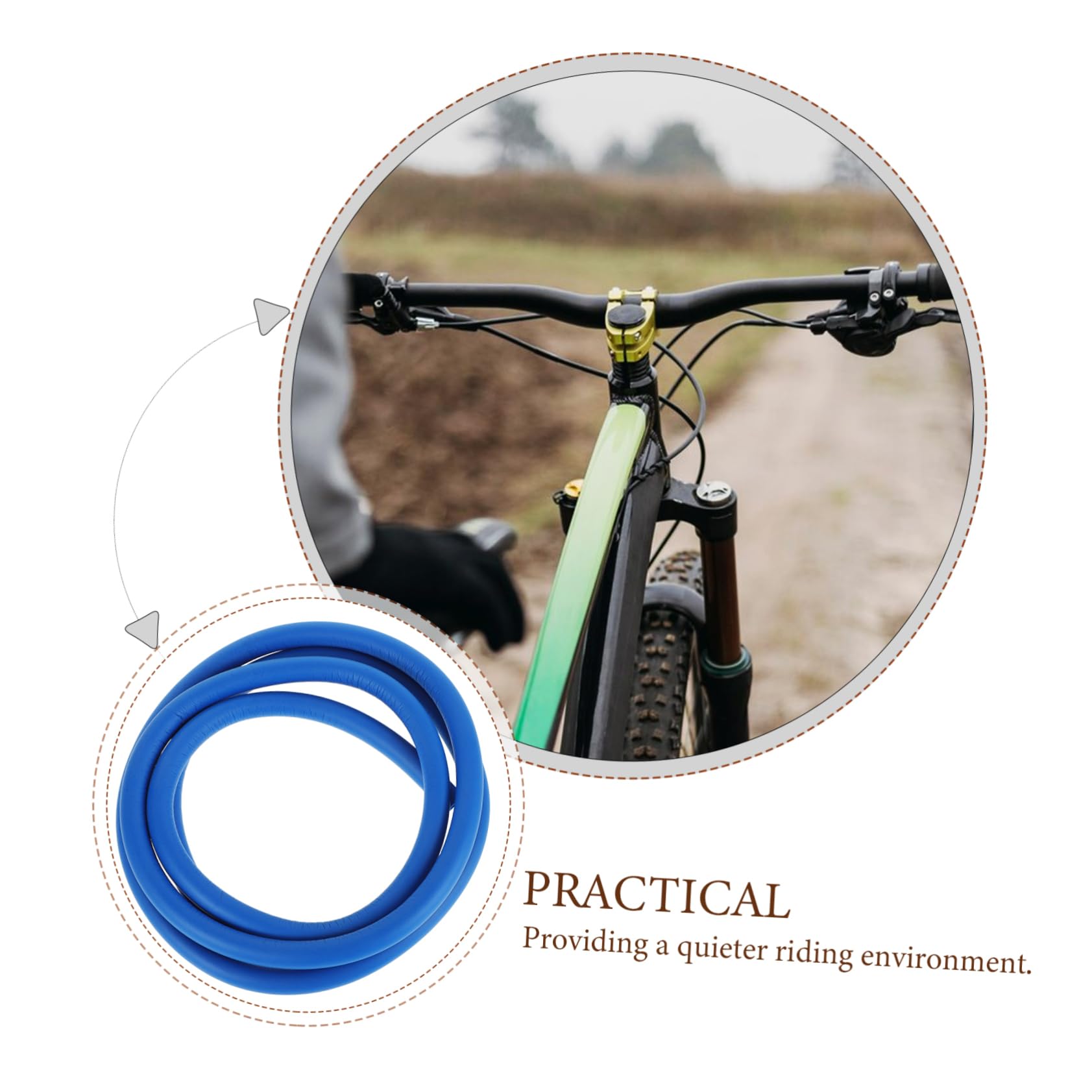 Happyyami Bike Cable Ferrules Noise Reduction Internal Wiring Insulation Cotton for Bicycle