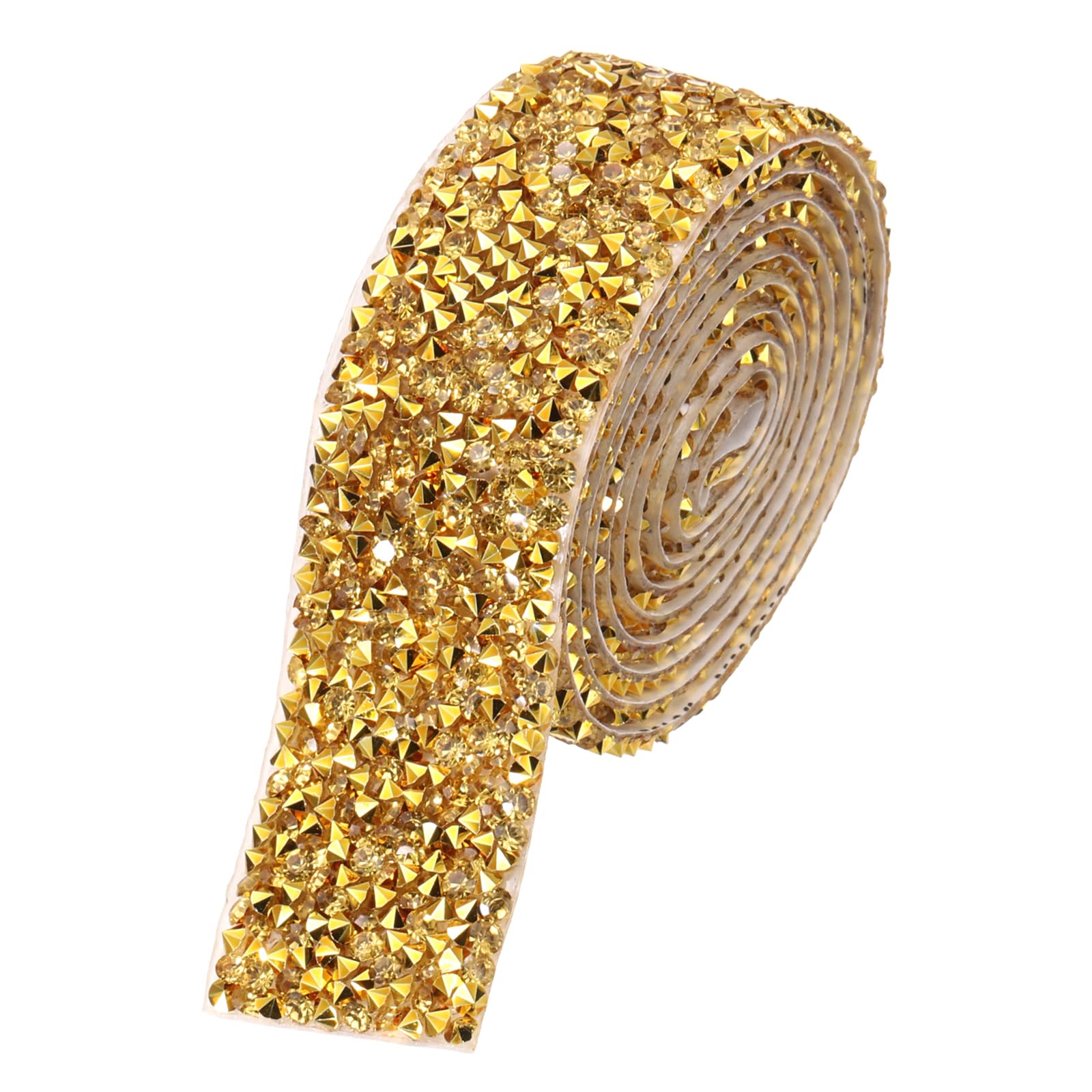 Ruban de strass en cristal adhésif jaune doré pour loisirs créatifs DIY