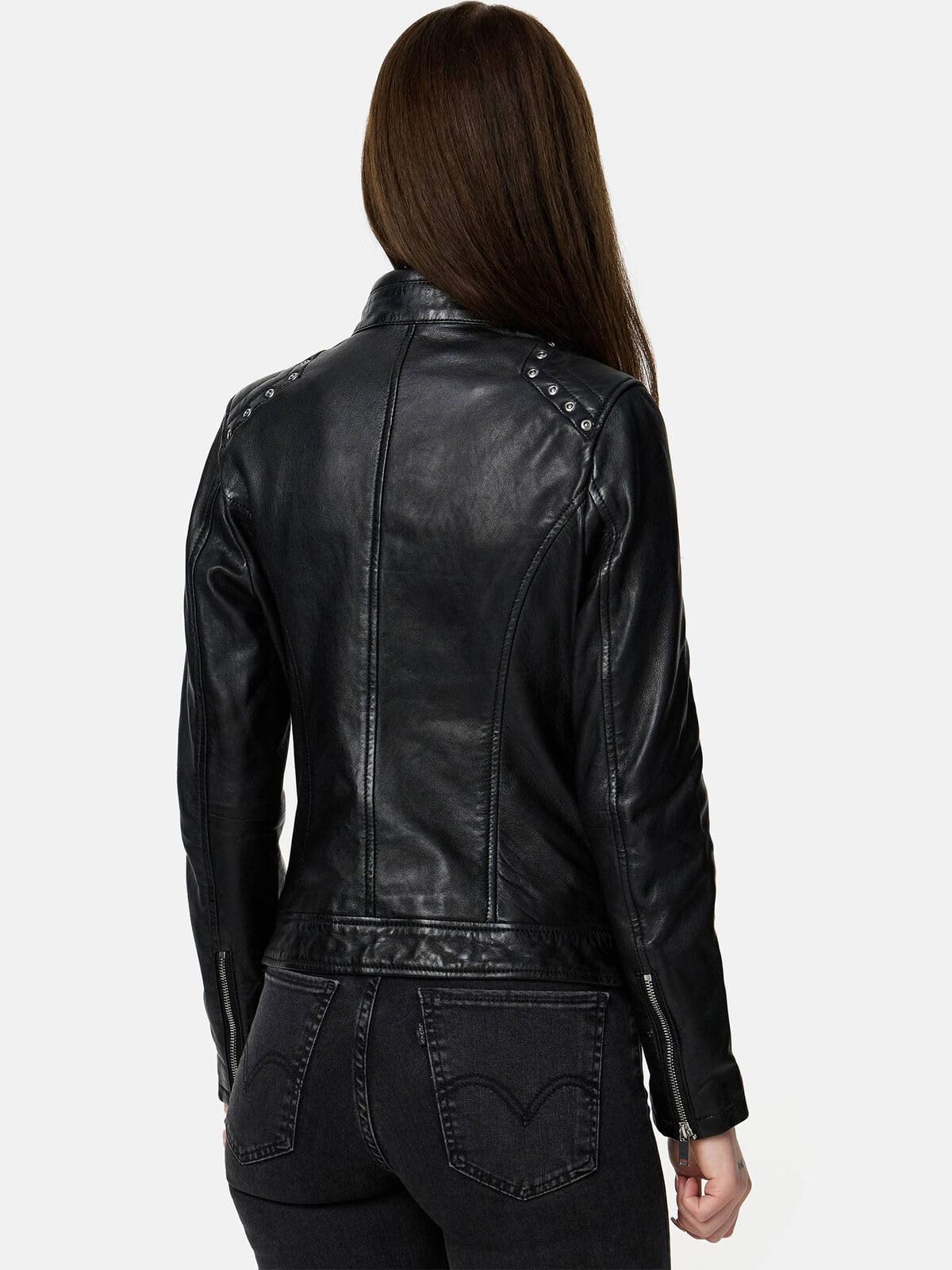 Tazzio Kurtka skórzana damska skórzana kurtka prawdziwa skóra Biker Look F521