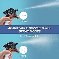 Vista 3 de Zubebe Paquete de 24 botellas rociadoras de plástico de 32 onzas a granel, botellas de spray vacías a prueba de fugas resistentes para suministros