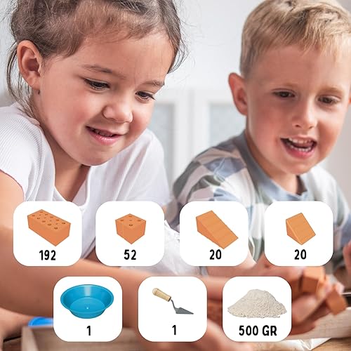 Miniatura 4 de Teifoc Juego de construcción de ladrillos de suplemento enorme, más de 280 bloques de construcción, juego de erector y juguete de construcción STEM