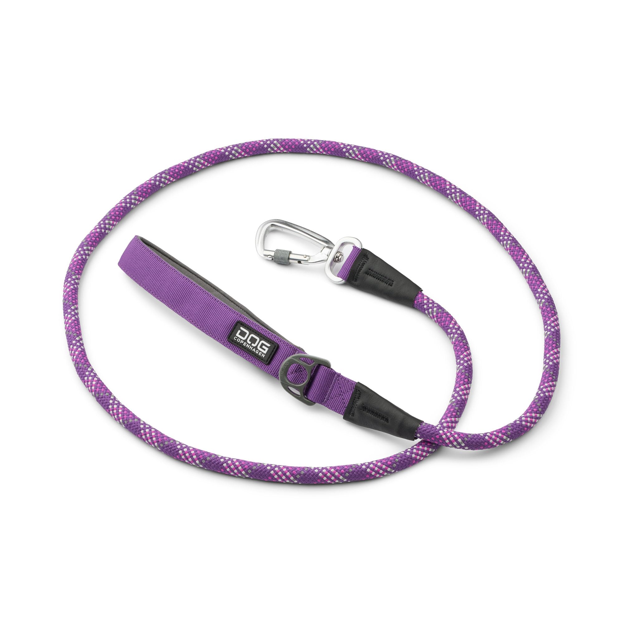 DOG Copenhagen Urban Rope 3.0 Dog Lead - Dog Training Lead - Dog Leash - Reflective Trim - Durable - For Small, Medium and Large Dogs - 160cm - Locking Carabiner - Padded Handle, Purple Passion, S — image 1