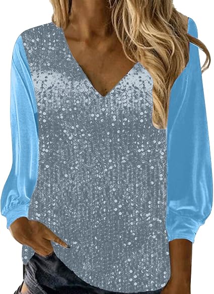 Stilvolle Langarmshirt Mit Glitzer Bild