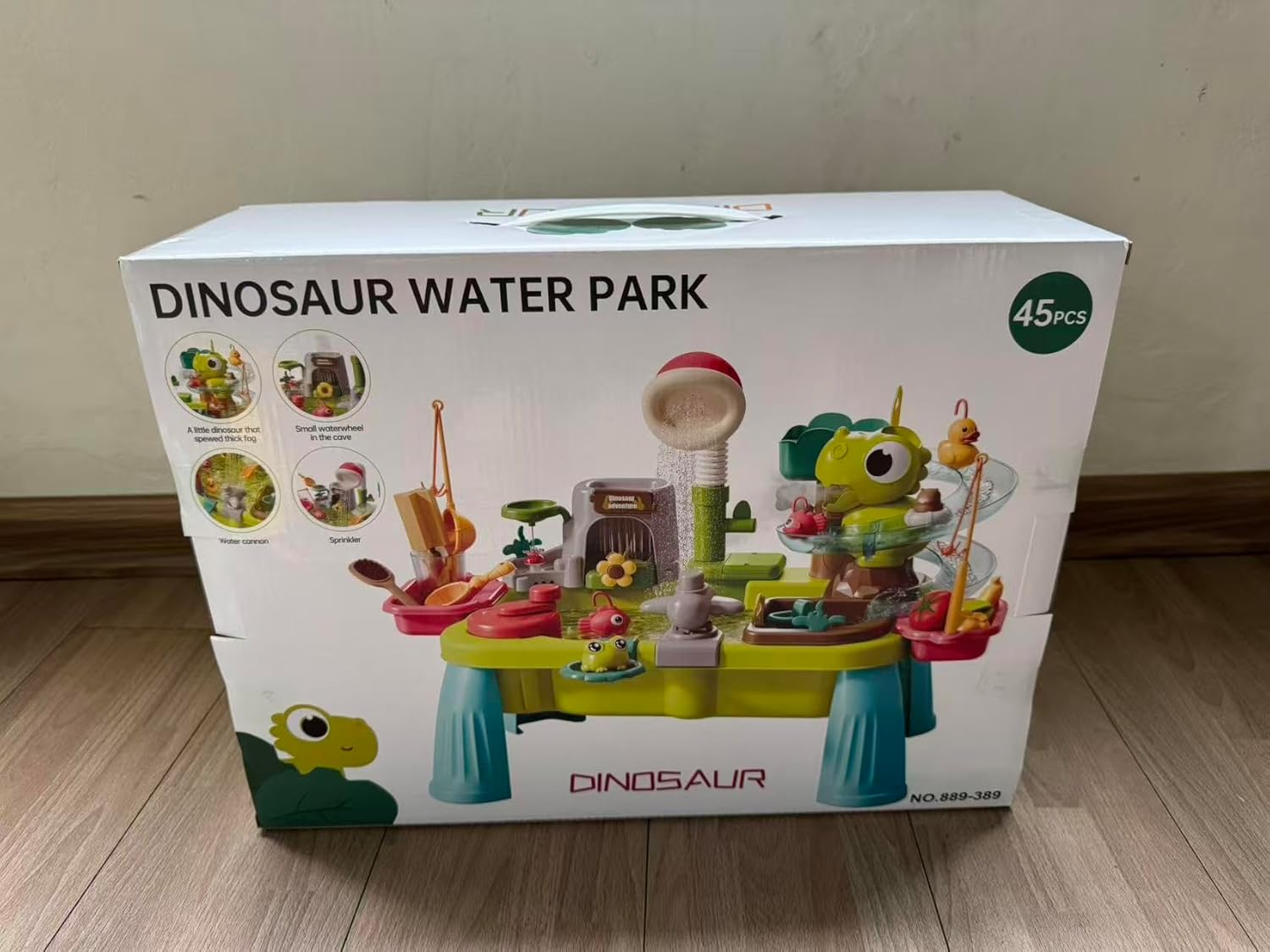 Water Table Play Sink with Water Pump, Sensory Table with Play Food Accessories, Fishing Toy