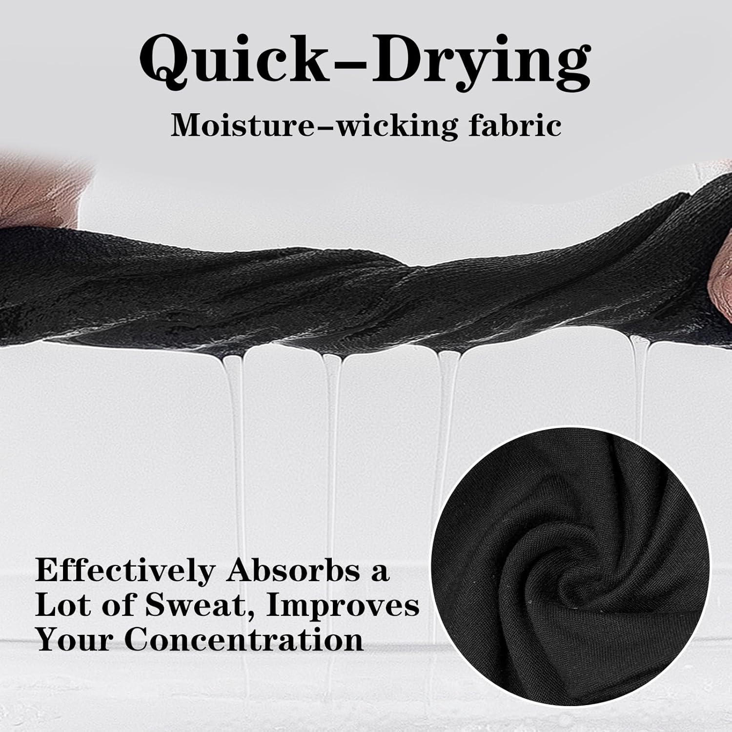 Sports Headbands for Men - 5pack Running Headband - Workout Bands - Moisture Wicking Headband for Running, Cycling, Yoga, Fitness(Unisex) - Image 4