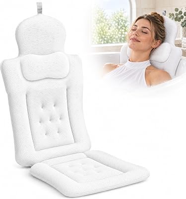 Full Body Bath Pillow for Bathtub, Bathtub Cushion for Head, Neck Support