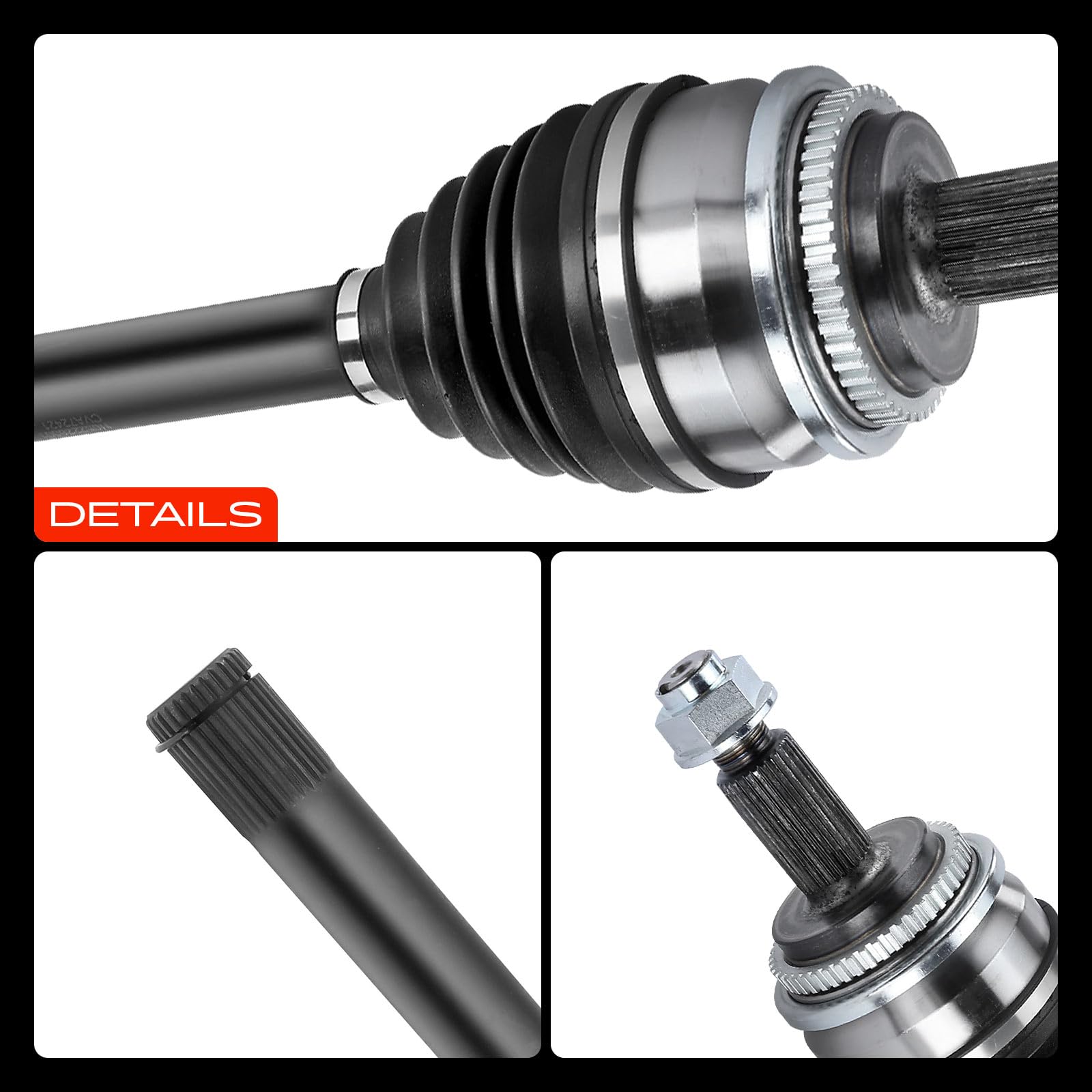 Frankberg Eje motriz Eje de transmisión con ABS Eje trasero Derecha Compatible con Discovery III L319 Discovery IV L319 R.a.n.g.e R.o.v.e.r Sport L320 Replace# LR047285