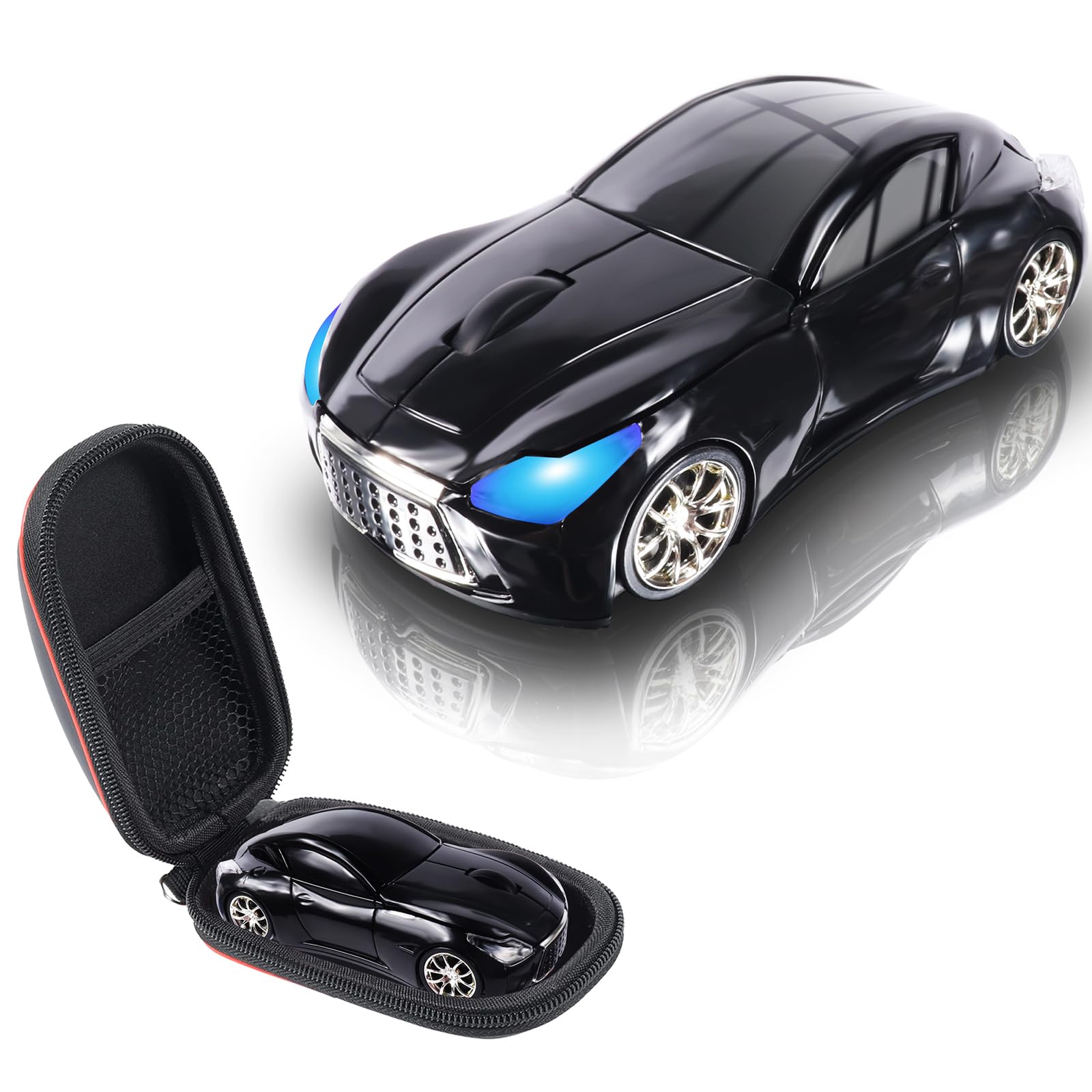 Mini ratón inalámbrico con forma de coche de carreras ideal para trabajar en tu oficina 7