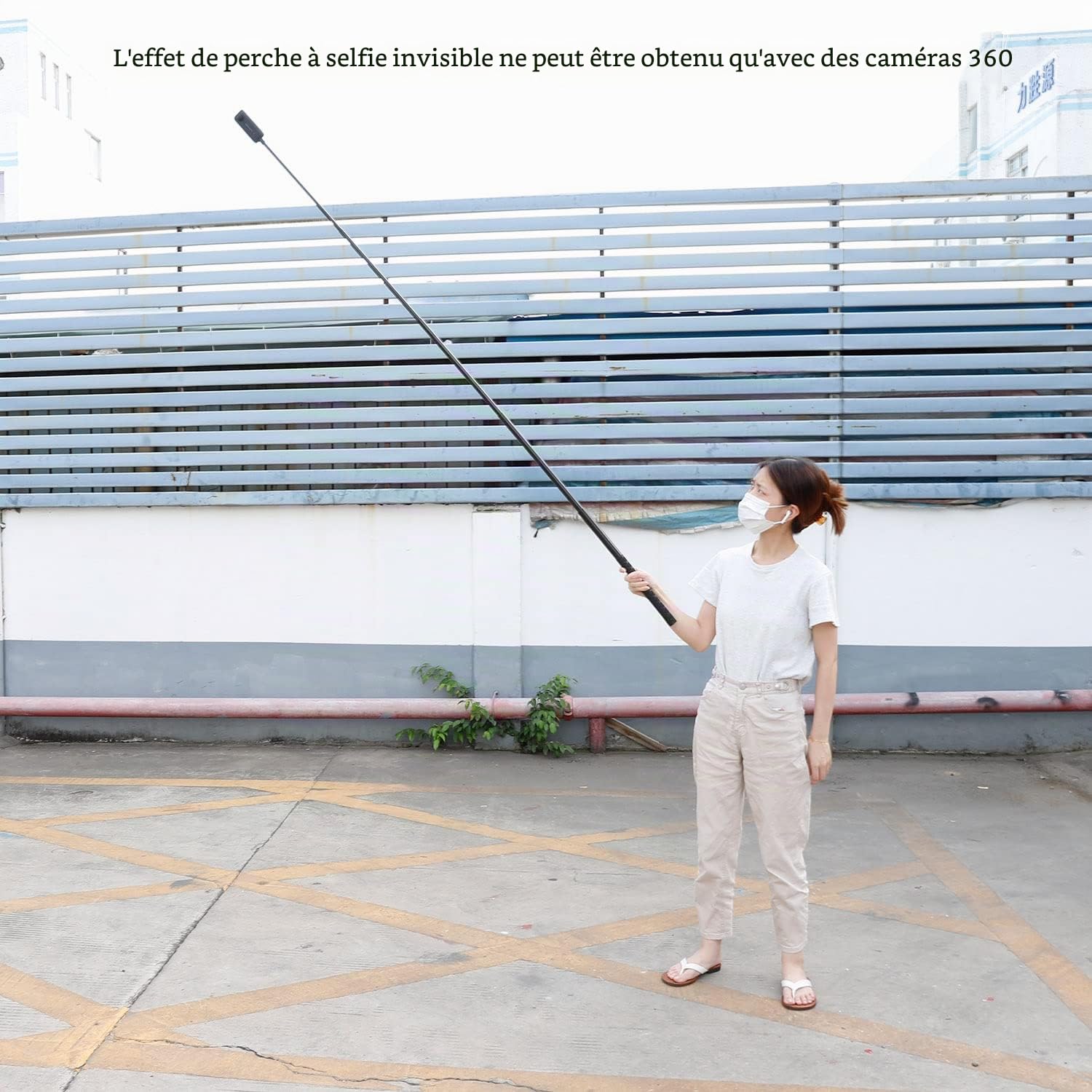 PellKing Perche à Selfie Invisible Longue 200 cm pour Insta360 One X3, X2, X, Insta360 One R, RS, Insta 360 Appareil Photo Insta 360 Poteau Monopode étendu 6,35 mm