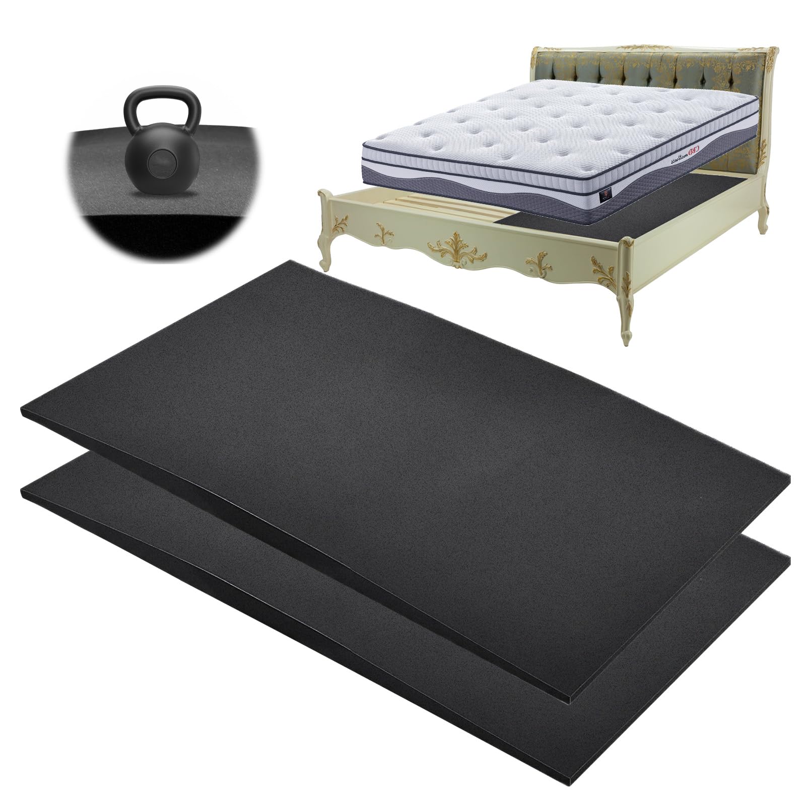 Scettar 2 Pack Sagging Mattress Supports Fix Sinking Bed, 120 x 60 x 5 cm Under Mattress Support High Density Foam Insert Pad for Sagging Bed Repair Enhances Sleep Comfort