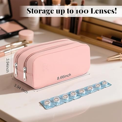 Miniatura 2 de Estuche organizador diario para lentes de contacto, dispensador de lentes de contacto desechables, estuche de almacenamiento portátil para lentes de