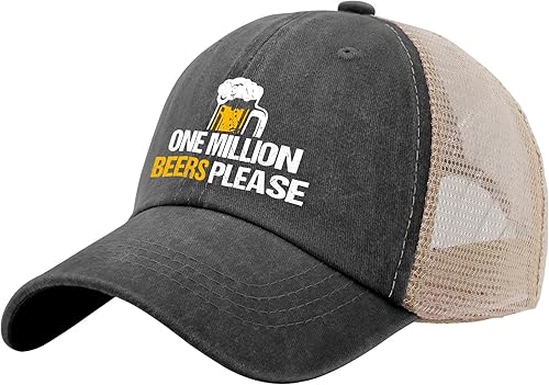 Miniatura 3 de Gorra deportiva con texto en inglés One Million Beers Please Caps para hombre, regalos para la abuela, gorras de playa