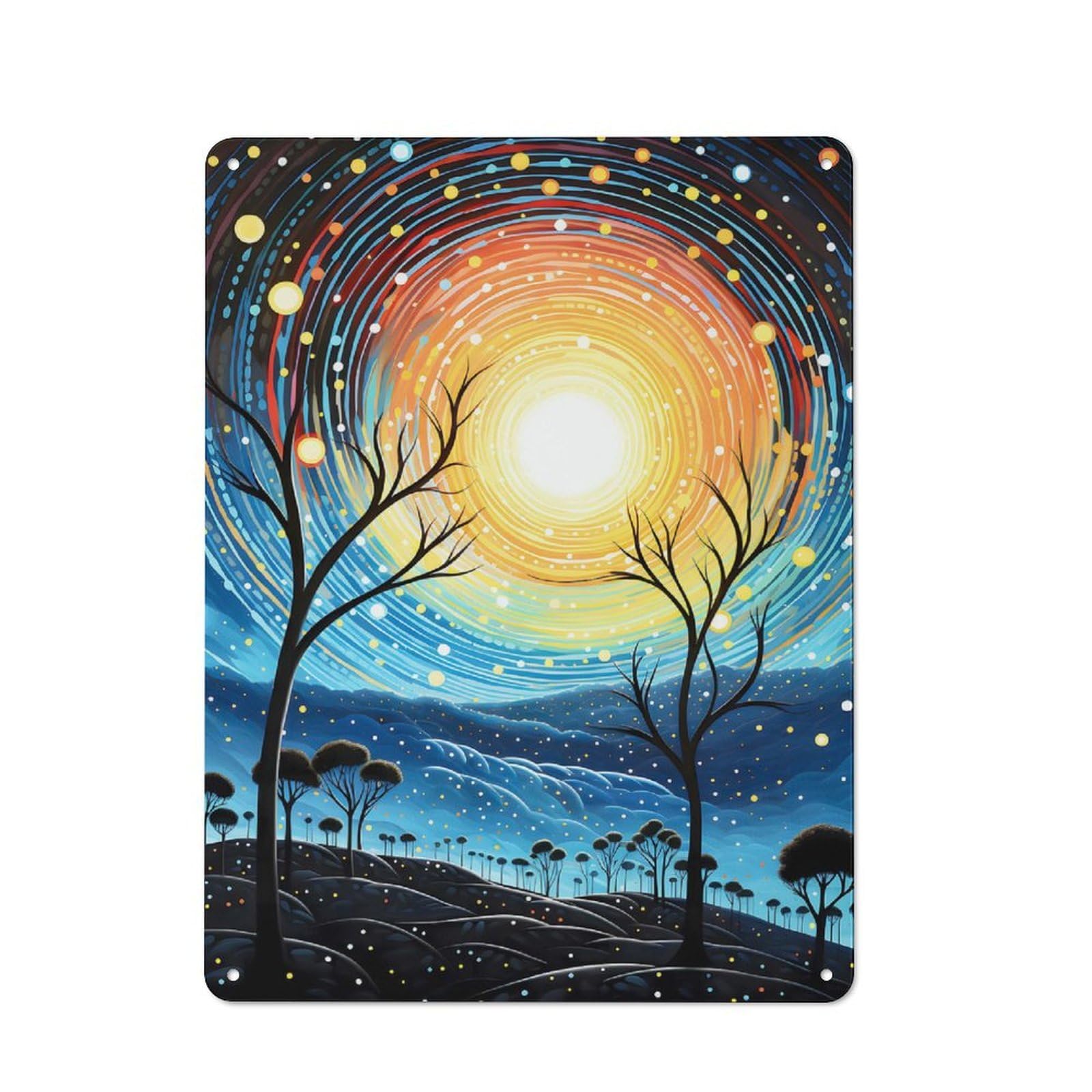 Junmoney Colorful Magic Smart Decorative Metal Sign 40X30cm, Studio Wall Plaque For Hobby Room, Office, Lounge Or Living Room