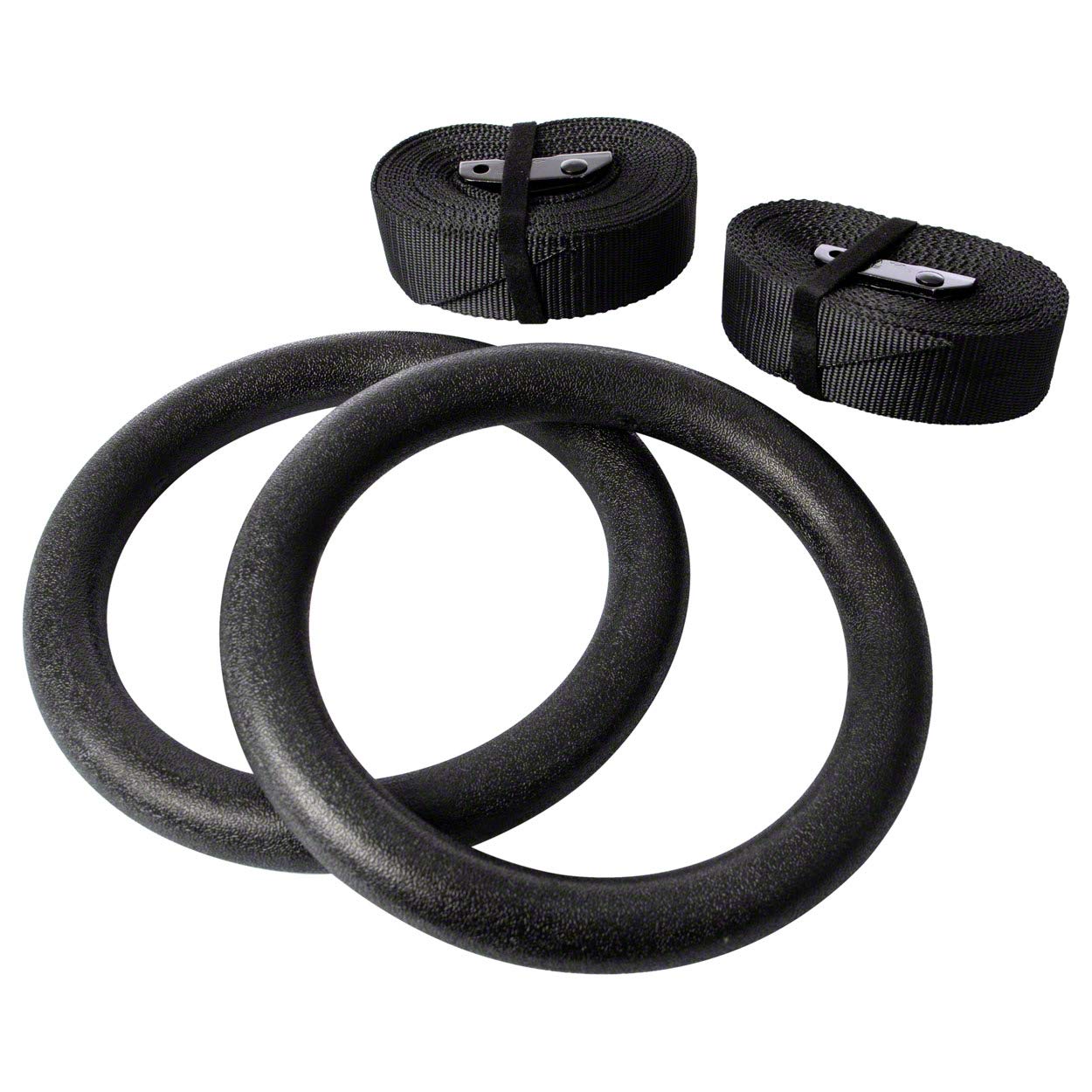 Sport-Tec Turnringe Gynmastikringe Gym Rings Training Outdoor aus Kunststoff inkl. Verstellbarer Gurte