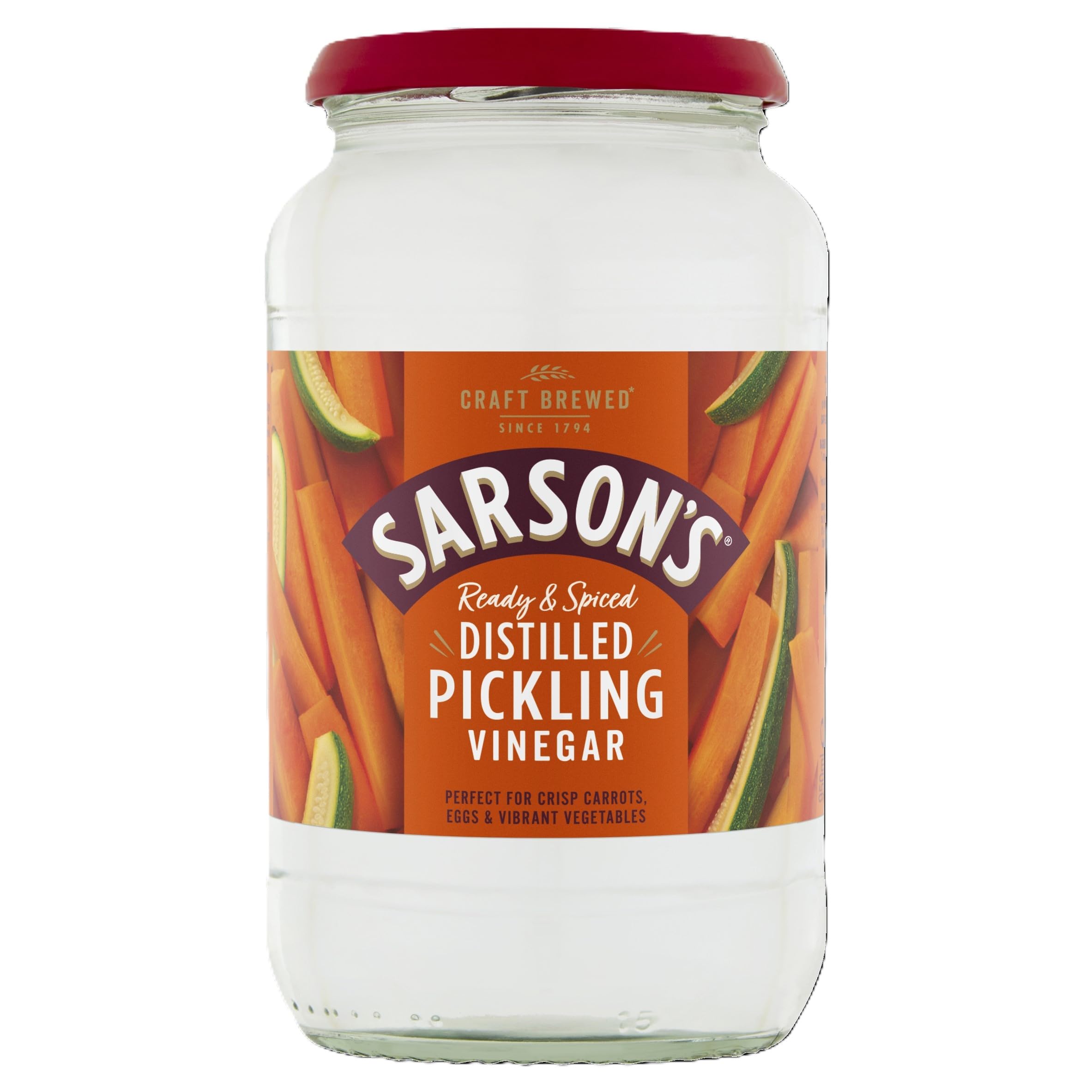 Sarson's Pickling Distilled Vinegar, 6 x 950ml - British Vinegar - Great for Pickling, Cooking, and Marinades, Preserving Vegetables, Condiments, and Traditional Recipes