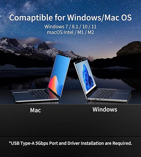 Miniatura 7 de fairikabe Adaptador USB 3.0 a HDMI dual 4K 30Hz, adaptadores USB a HDMI para 2 monitores/TV, divisor USB A a HDMI compatible con Windows/Mac OS Modo