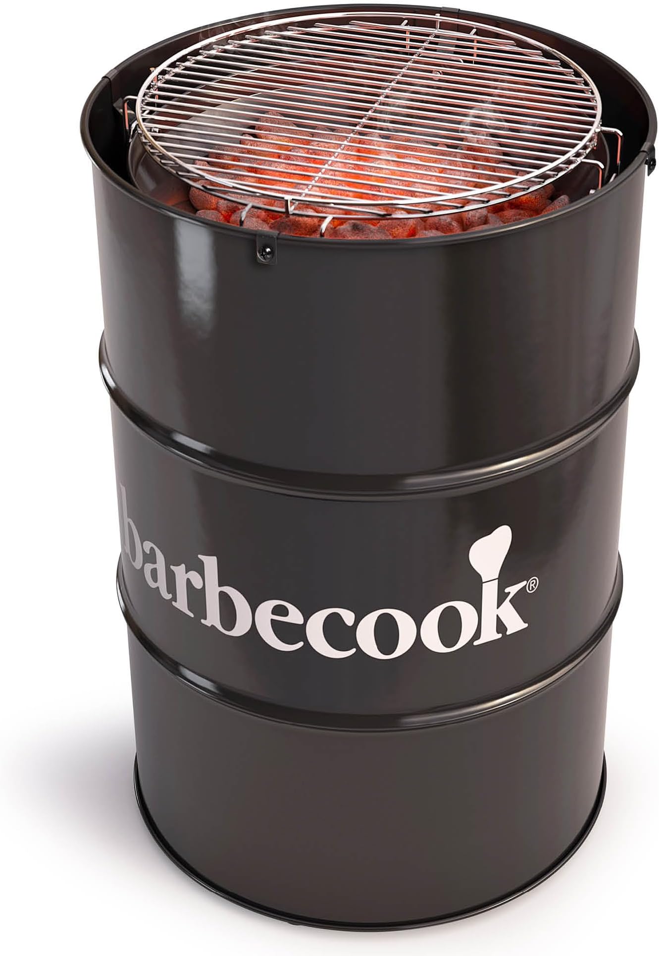 BarbecookEdson - barbecues & grills (Barrel, Black, Round, Enamel, Chromed)