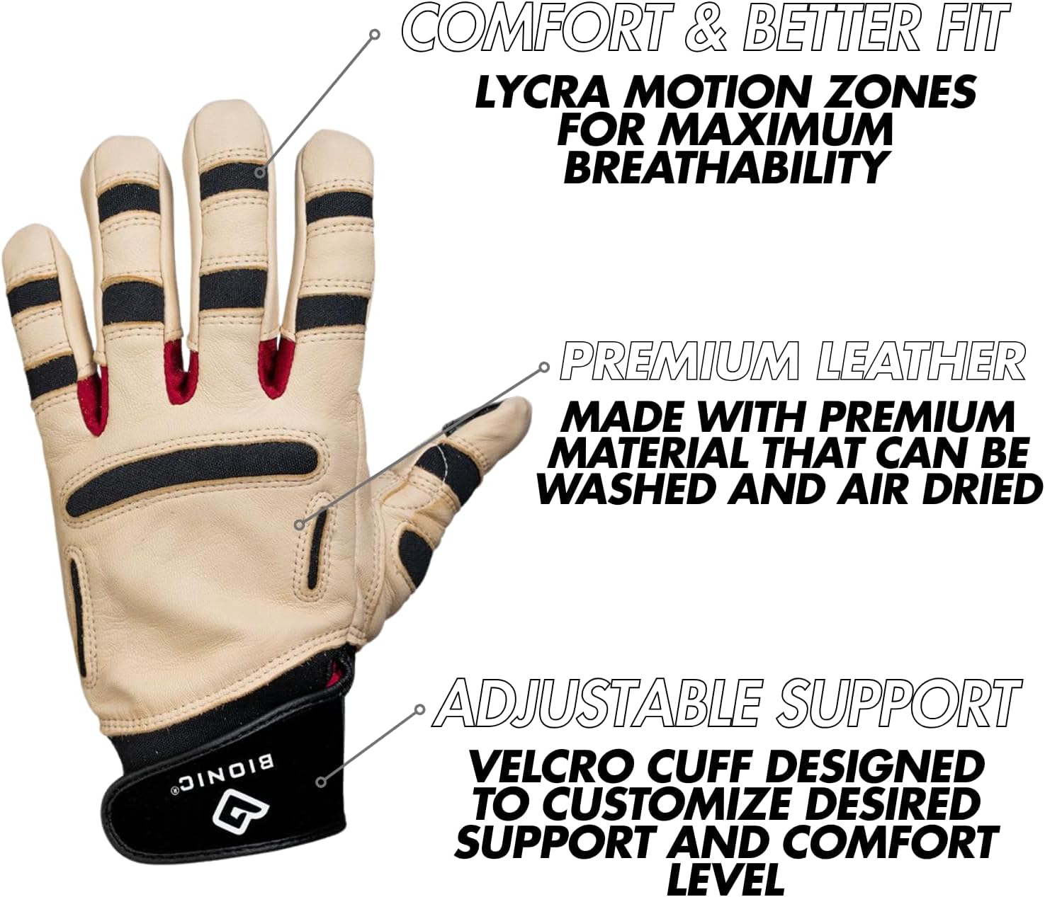 Bionic ReliefGrip Premium Leather Gardening Gloves