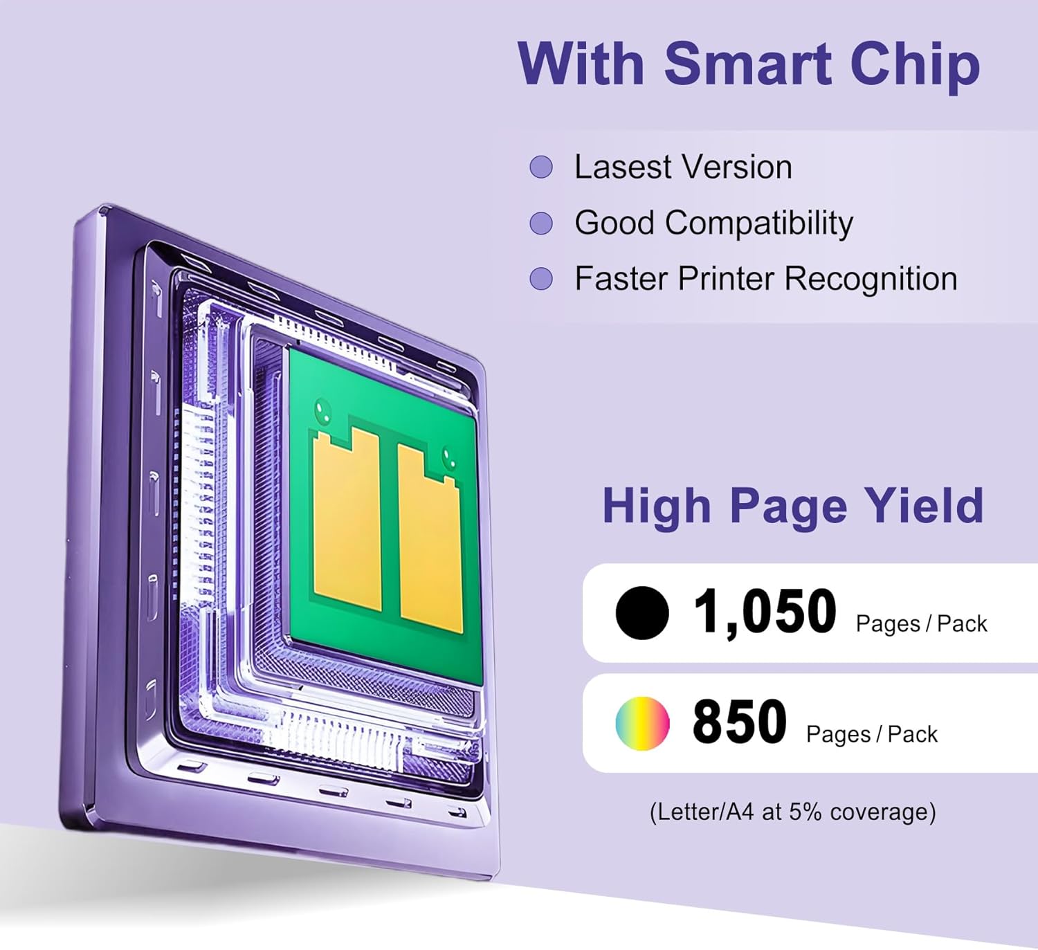 215A Toner Cartridges 4 Pack with Chip Compatible for HP 215A Toner Cartridges High Yield Replacement for Color LaserJet Pro MFP M182nw/M183fw/M183fdw/ M155dw/ M155nw Printers (4-Pack, BCMY)