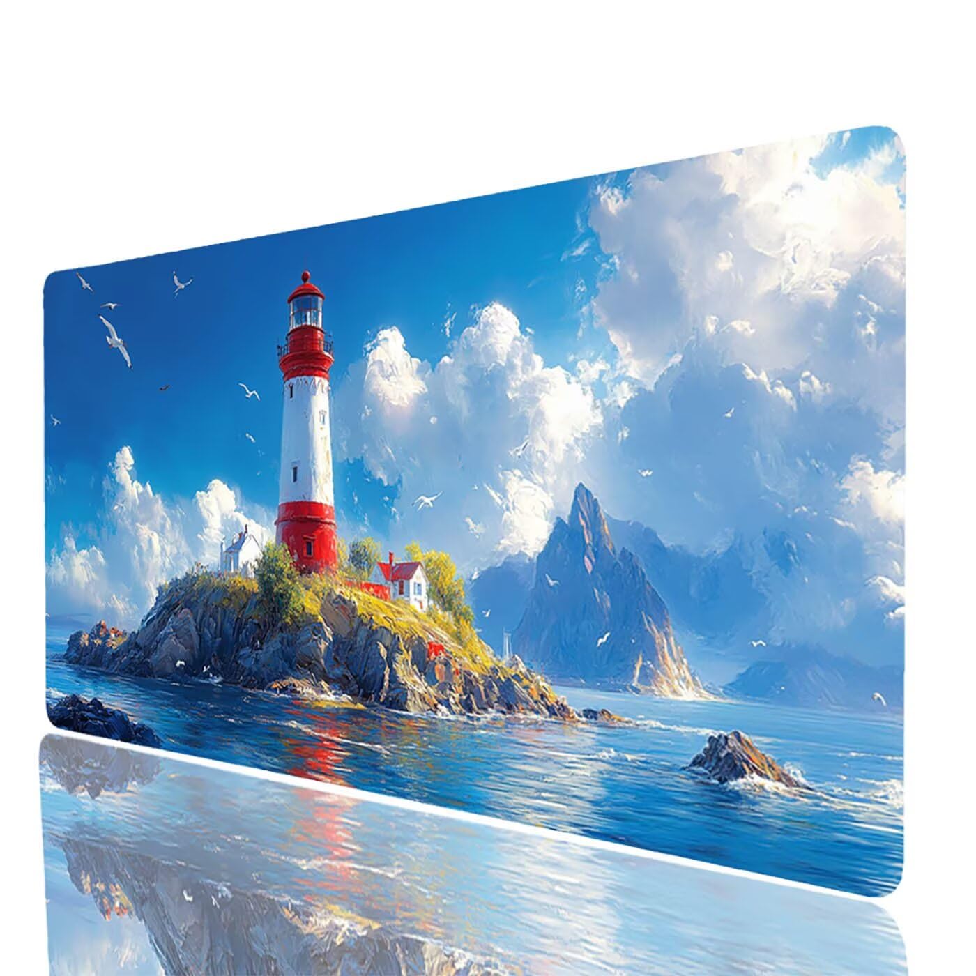 Reflektor Wodoodporna podkładka pod mysz krajobrazowa XXL 1000 x 500 x 3 mm, podkładka pod mysz do gier Poprawa precyzji i szybkości, podkładka pod mysz do biura dla graczy Bezprzewodowa klawiatura PC