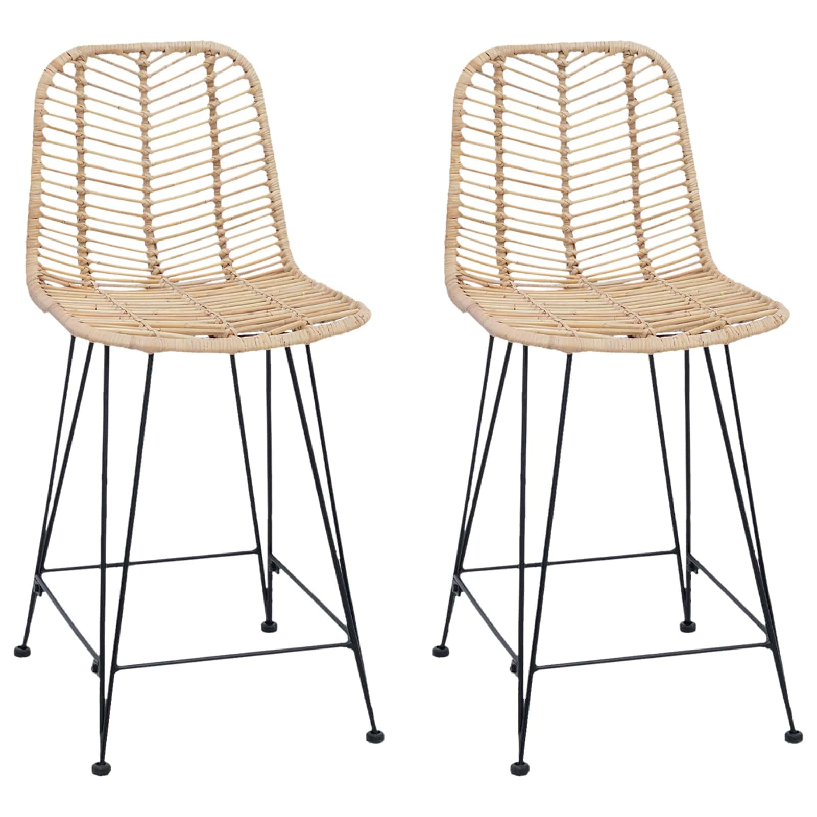 Tabourets de bar stables en rotin pour remplacer vos chaises hautes instables de cuisine