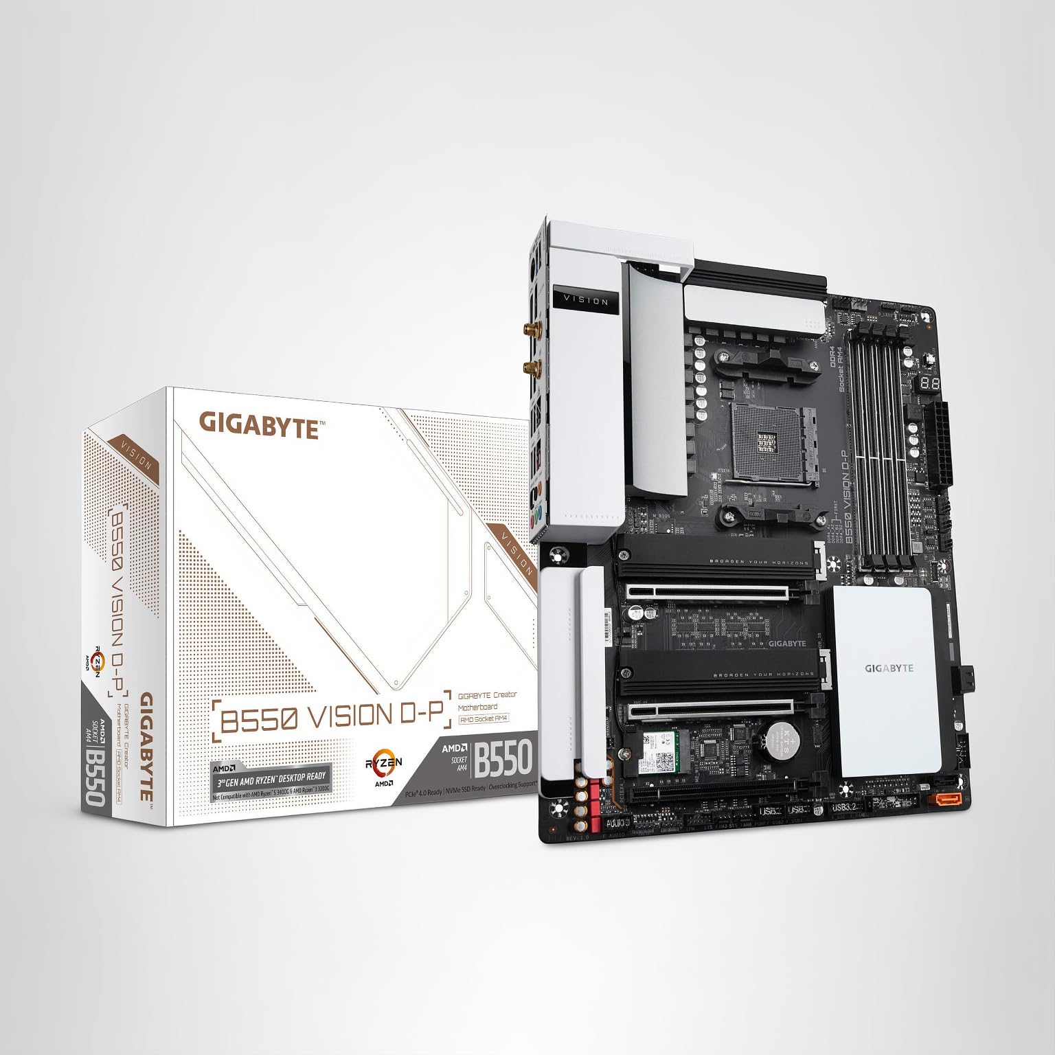 Amazon | GIGABYTE B550 VISION D-P マザーボード ATX [AMD B550チップ