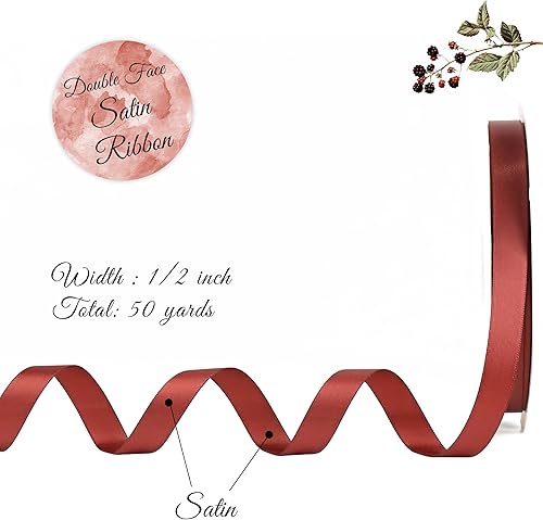 Miniatura 2 de Cinta de satén óxido de 12 pulgada, cinta de seda de óxido para decoración de bodas, cinta delgada de óxido para envolver regalos, cinta de pelo