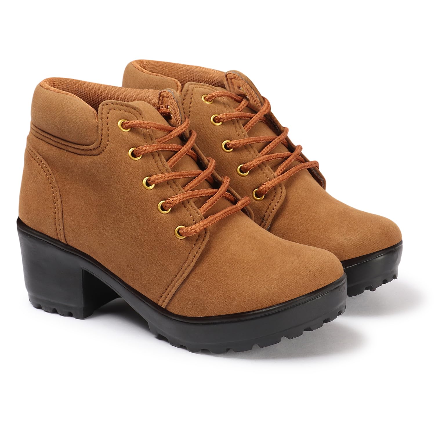 KRAFTER Womens And Girls Heel High Ankle Suede Leather Classic Winter Boots (B0D3C84B1W) Amazon Price History, Amazon Price Tracker