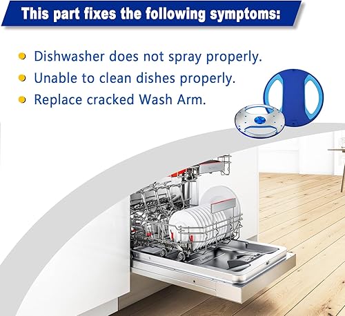 Miniatura 6 de 5304517982 Brazo de lavado inferior compatible con lavavajillas Frigidaire 5304517982 Pulverizador orbital inferior